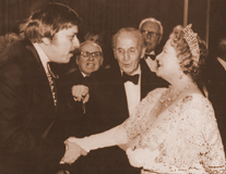 Robert Sherman with the Queen Mother